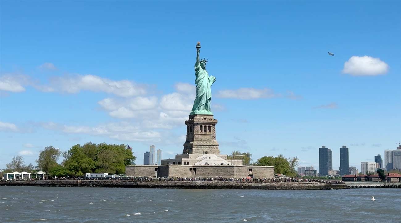 The 90-minute cruise will go right up to Liberty Island.